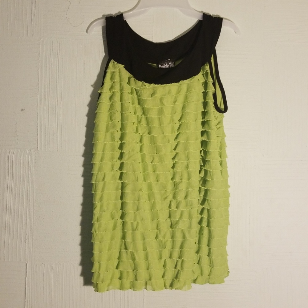 Double take green blouse